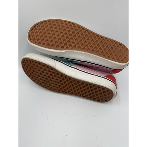 Vans woman's 8.0 Baby blue pink red 751505 slip on old skool used nice - Picture 5 of 7